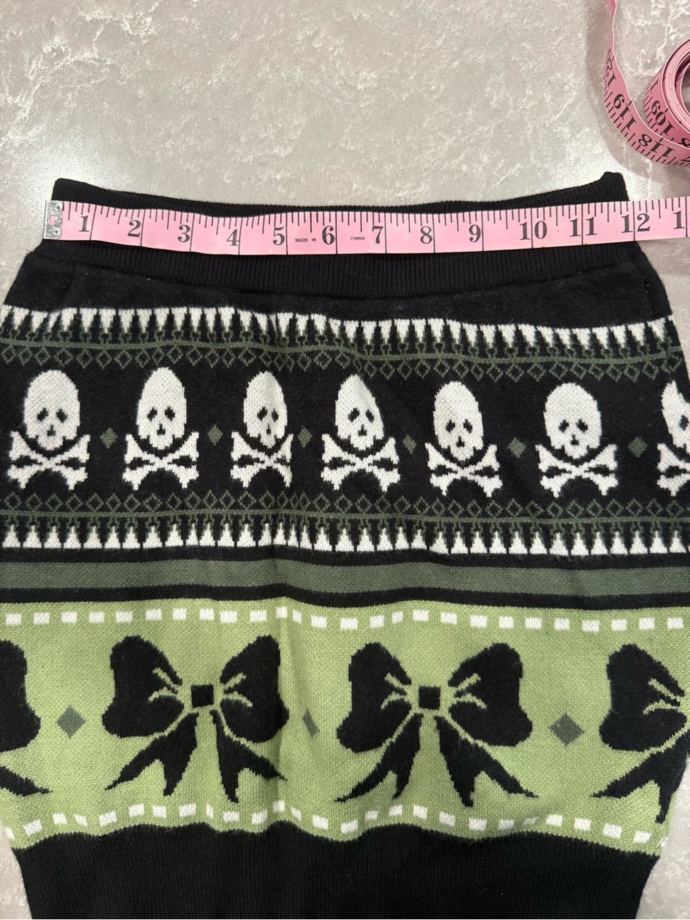 Romwe Skull Bow Knit Cardigan & Mini Skirt Set Goth Fairy Grunge Size Small - Picture 5 of 9